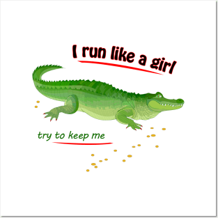 Cute crocodile with lettering Posters and Art